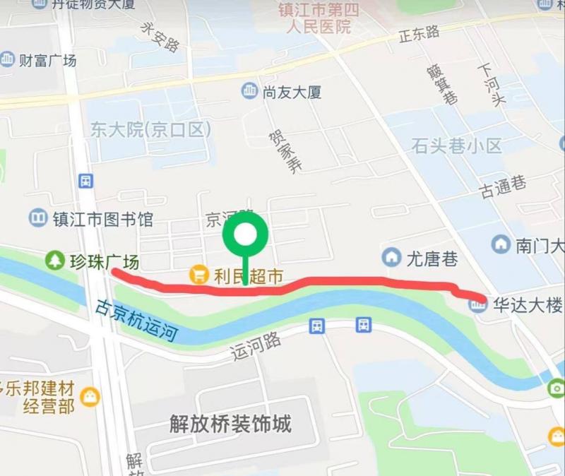 南门大街和解放桥中间的巷子不到